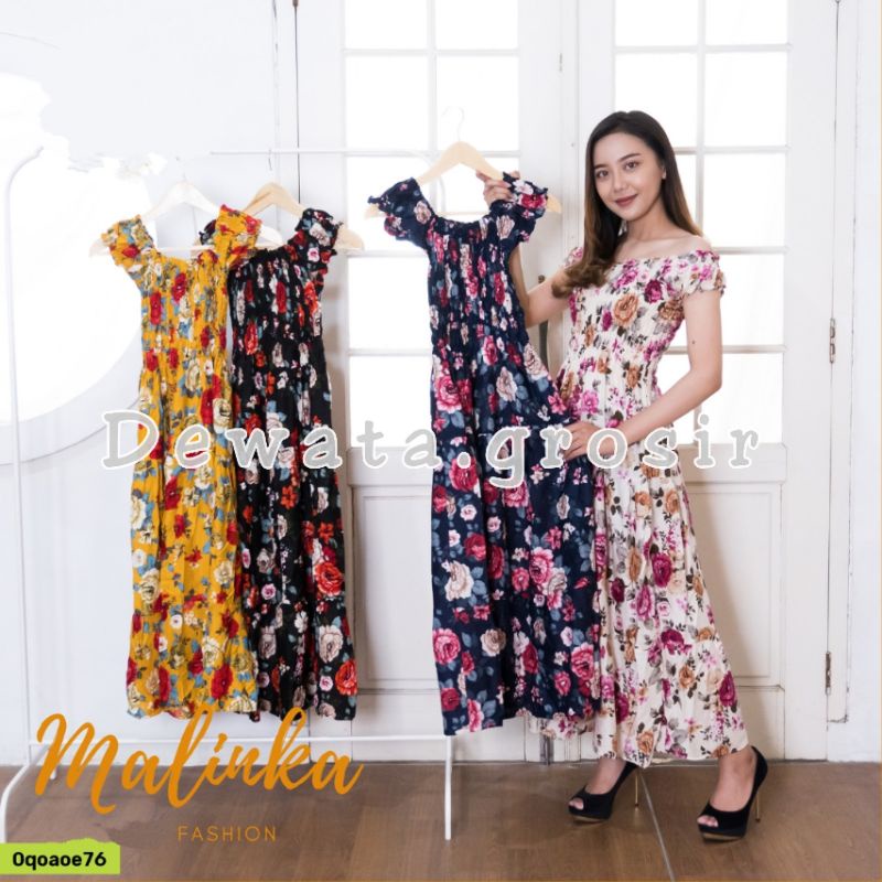 DRESS KERUT WANITA GAUN PANJANG SABRINA RAYON BALI TERLARIS ZEPHIR THE ROSE