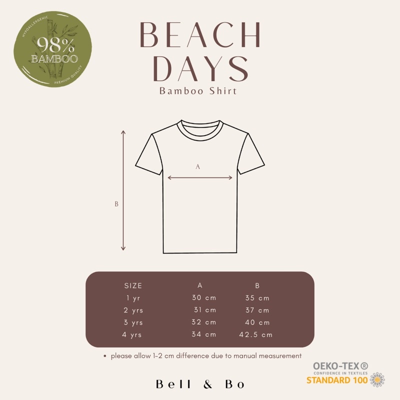 BELL &amp; BO - Beach Days Tshirt - Kaos Bamboo