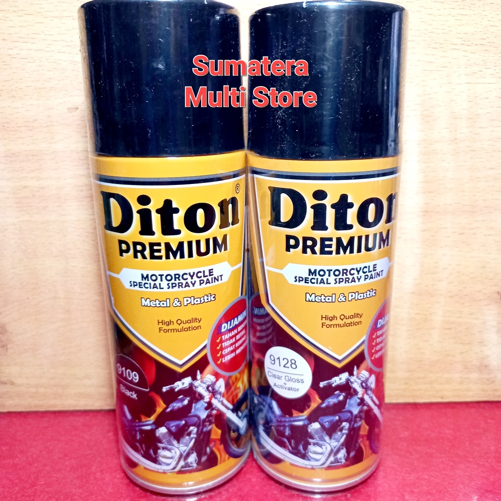 

Diton Premium 9128 Clear Gloss + Activator dan 9109 Black Gloss - Paket Permintaan Pelanggan