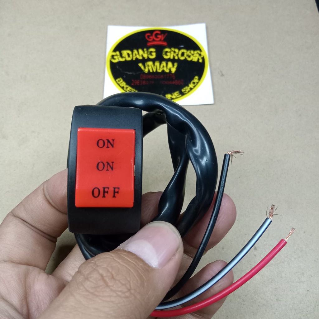 Saklar Lampu Motor Variasi 2 Switch On Saklar Doble Chanel Dual Lampu