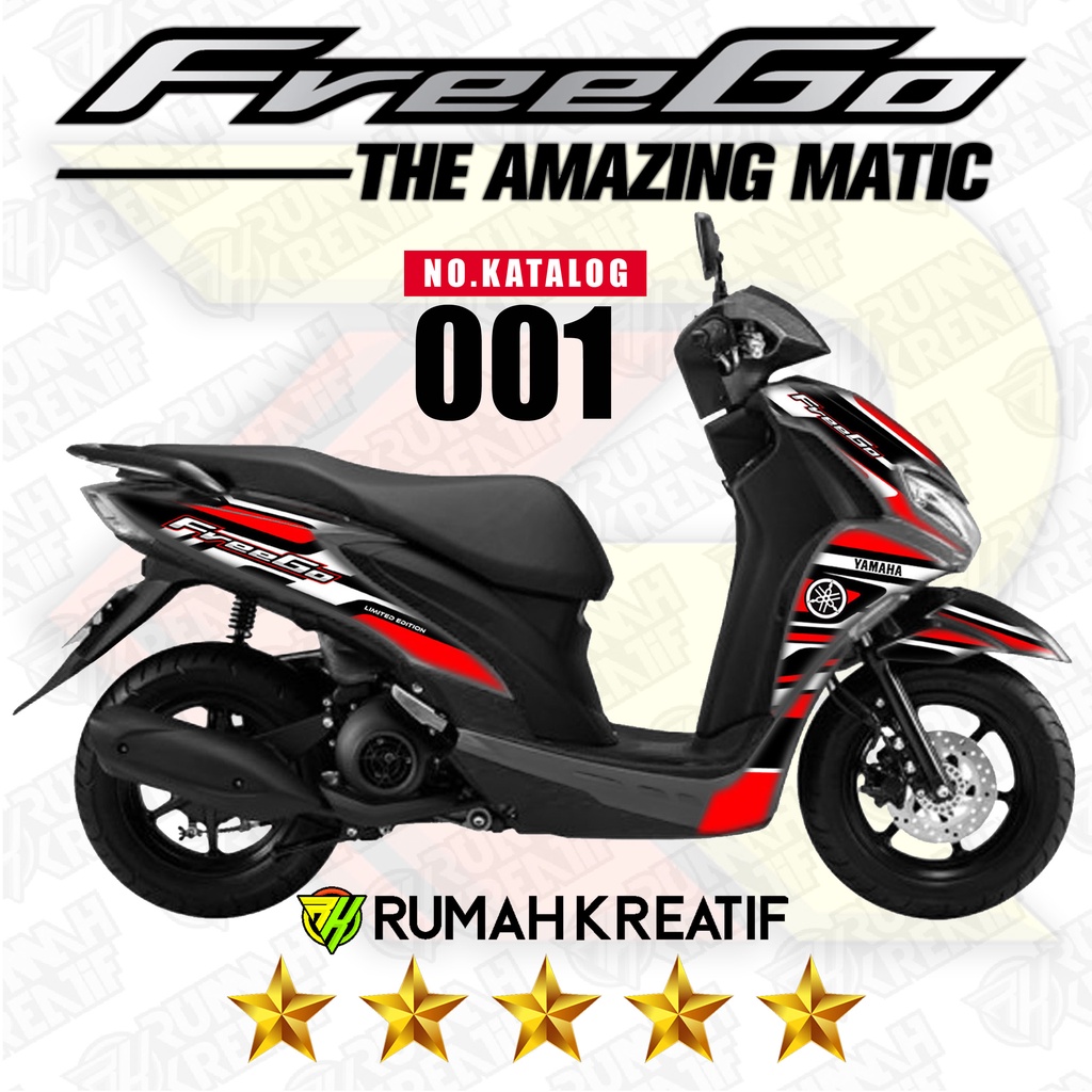 FREEGO 2019 Semi Fullbody (Variasi FREEGO 125) Series striping stiker decal custom variasi