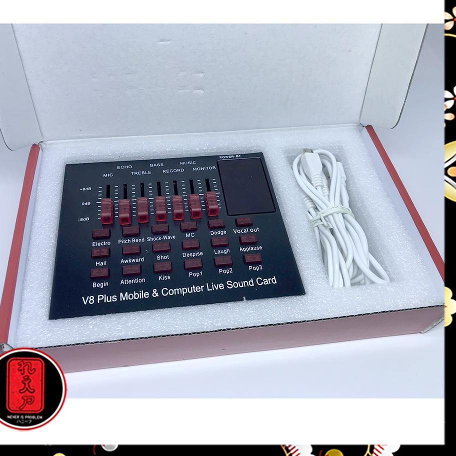 Promo Belanja Soundcard V8 Plus Bluetooth Live Mixer Broadcast Audio USB External / soundcard v8 Taf