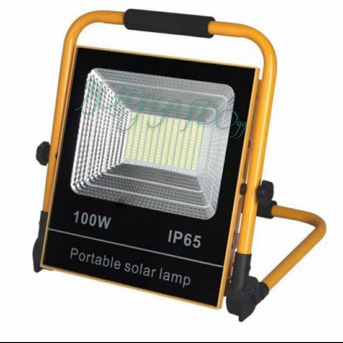 Lampu sorot LED solar Cell solar Portable 100W 100wat 100watt LED
