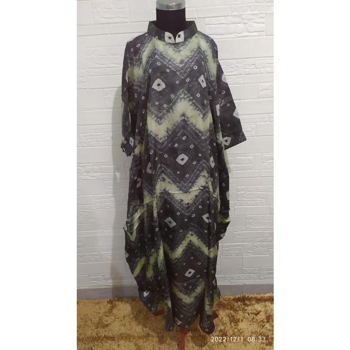 Amila Jumputan Kaftan Panjang Jumputan Asli Palembang Motif Lereng Terbaru Pakaian Wanita Baju Perem