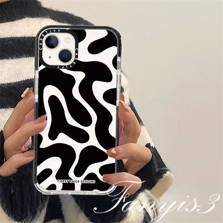 Compatible For iPhone 14 13 12 11 Pro Max X XR Xs Max 8 7 6 6s Plus SE 2020 Kompatibel Untuk Kartun Abstrak Geometri Ponsel Case Bening TPU Lembut Cover Pelindung