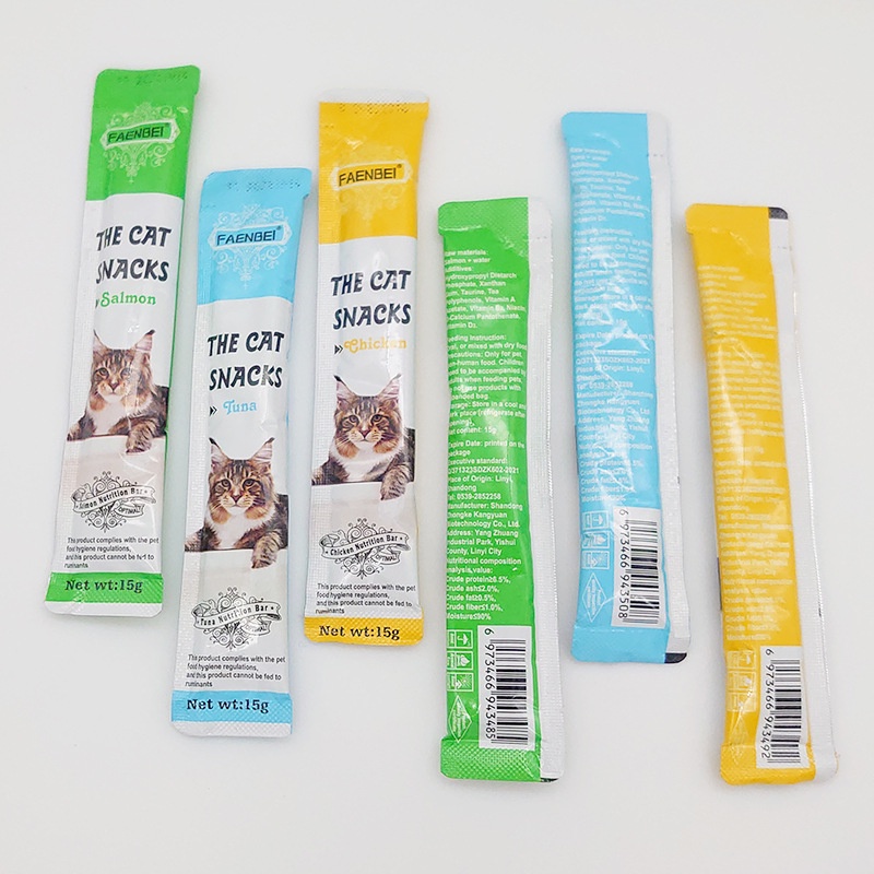 Snack Hewan Peliharaan Cat Strip 15g/Strip Kucing Kecil Dan Kucing Besar Snack Pengemukan Kucing Pelengkapa Hewan Peliharaan