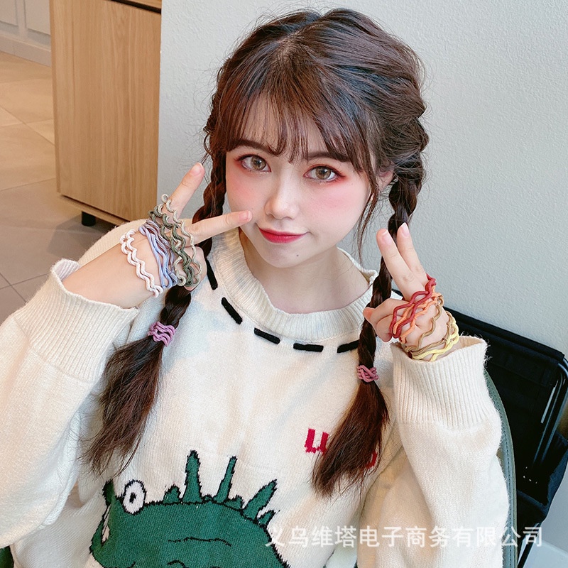 T&amp;Y Ikat Rambut Wanita Crinckle Elastis 4 in 1 Kunciran Rambut Karet Fashion Korea 4in1 Murah Import