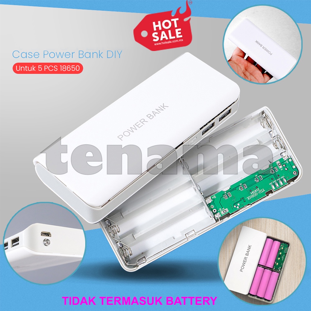 Power Bank Case Exchangeable Cell For 5Pcs 18650