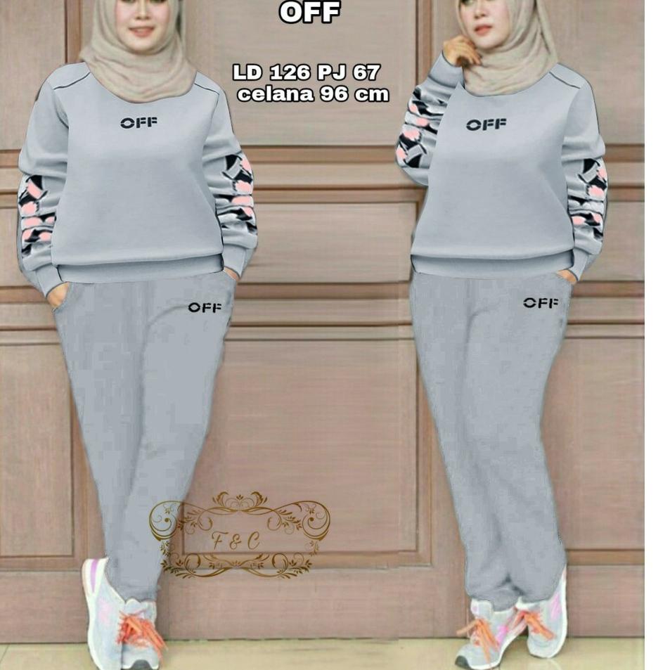 Hot Limited AR 18 - SET JUMBO OFF L - XL - XXL - XXXL STELAN ATASAN DAN TRAINING BAJU OLAHRAGA BAJU TIDUR BAHAN BABYTERY