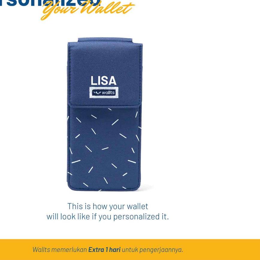8.8 HARGA GROSIR Wallts Dale Phone Wallet Sprinkle Navy - Tas Dompet HP Handphone Selempang Wanita dan Pria Phone Wallet