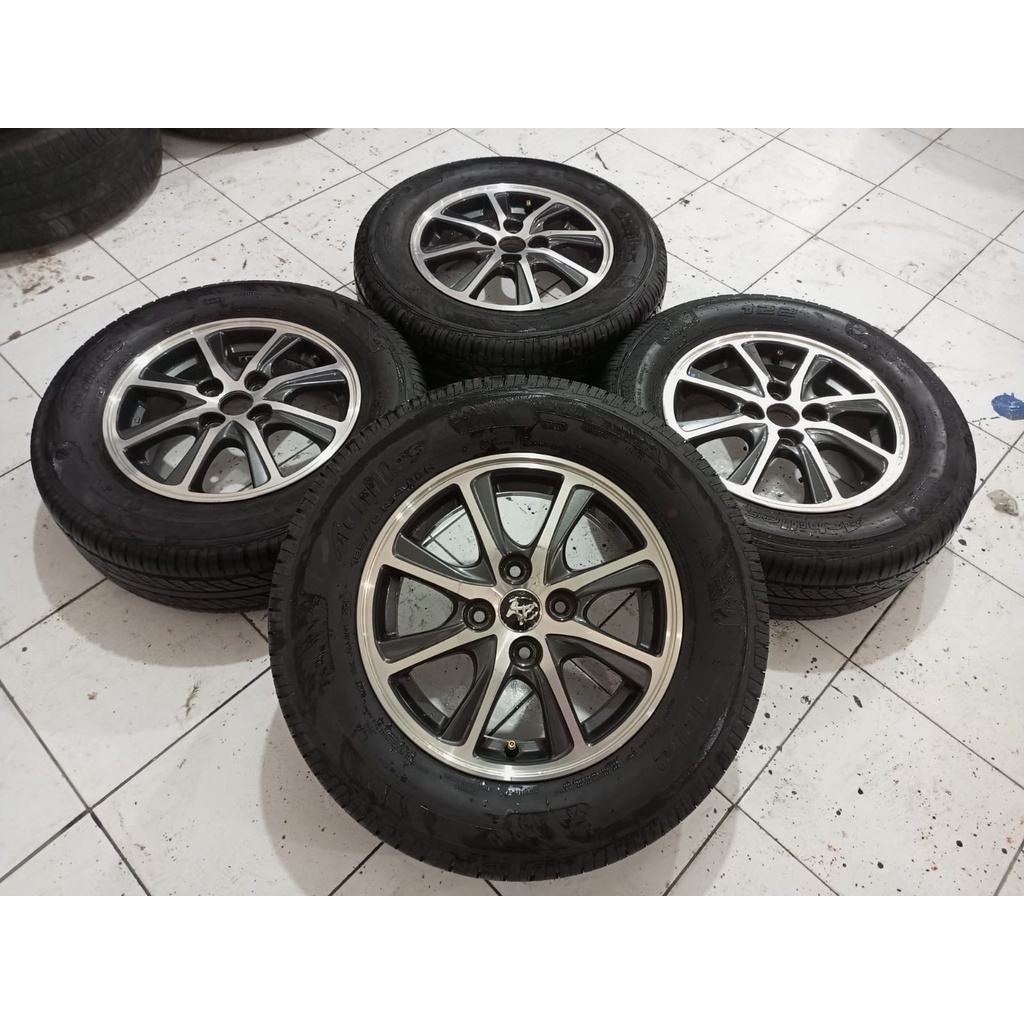 Velg Mobil Bekas Calya Ring 14 Pcd 4x100 + Ban 185 70 R14