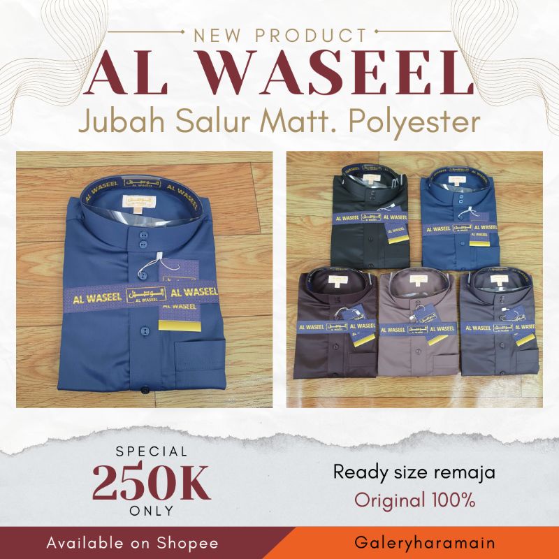 Jubah Salur Al Waseel Gamis Pria Laki-laki Original Import Haramain Remaja