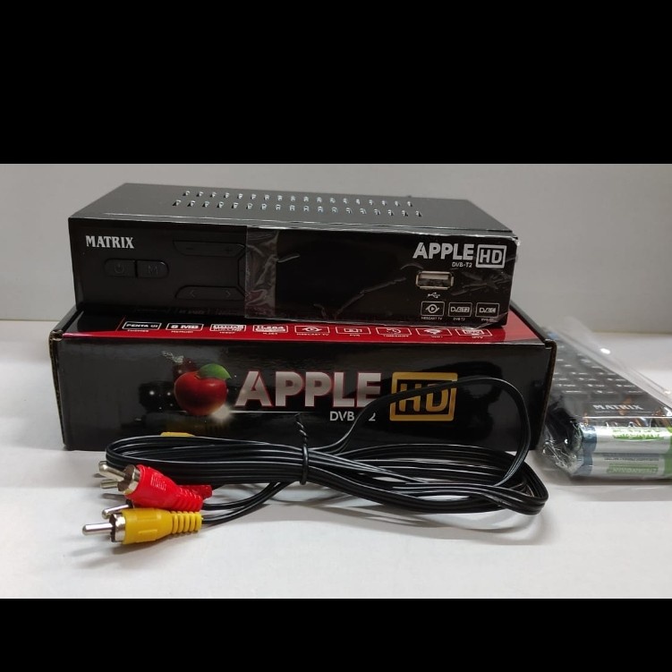 Set Top Box Matrix Apple Merah / STB TV Tabung dan LED