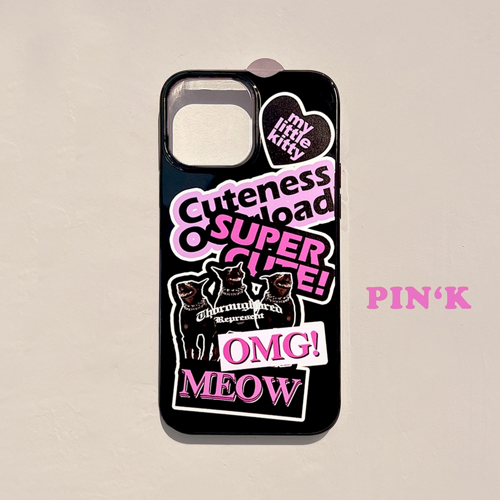 Ins Pola Doberman Cocok Untuk iPhone 14 14pro 14Plus 14prm iPhone 13 13pro 13prm iPhone 11 7Plus 8Plus Xr XS 12 Pro Max Empat Sudut Casing Ponsel Tahan Guncangan