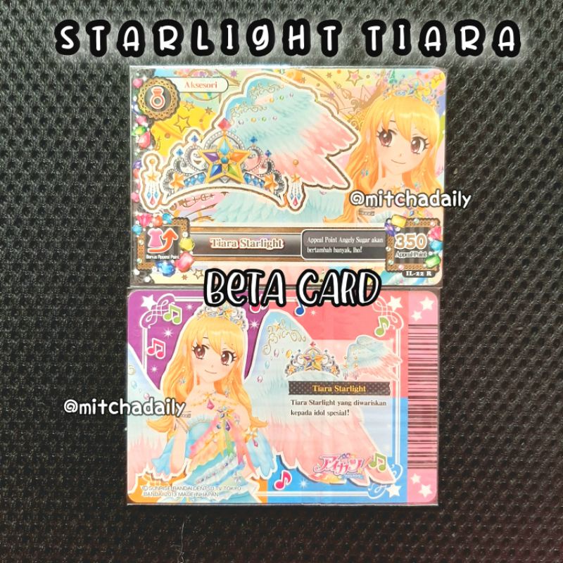 [BETA CARD] Kartu Aikatsu Starlight Tiara Ichigo Angely Sugar Beta Satuan