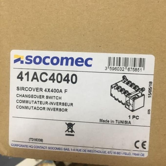 Sale Ohm Saklar - Change Over Switch - Cos Socomec Sircover 4P 400A Termurah