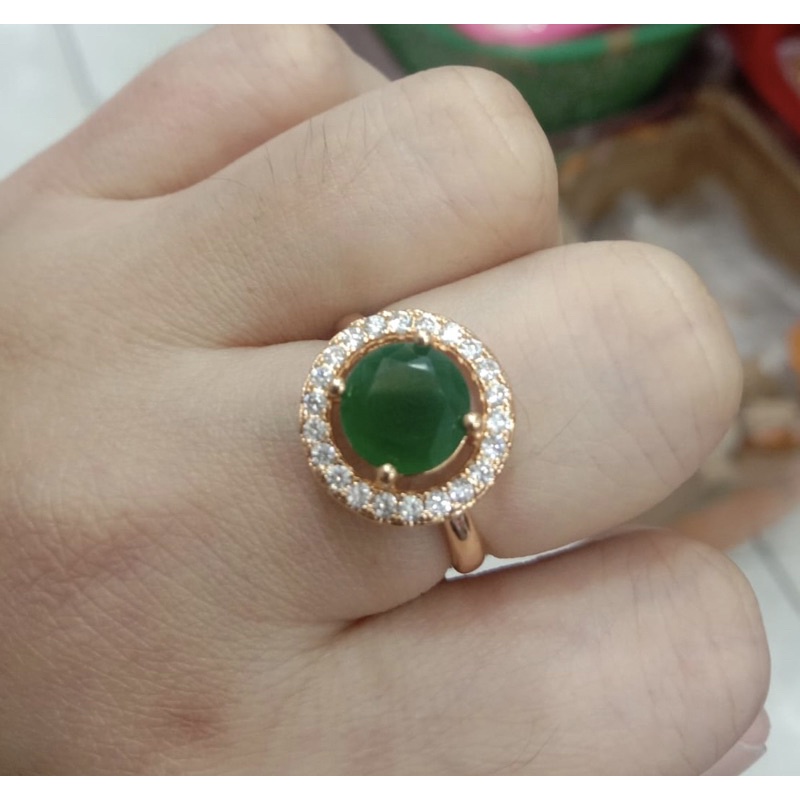 cincin permata //cuncin lapis emas //permata zircinia //cincin