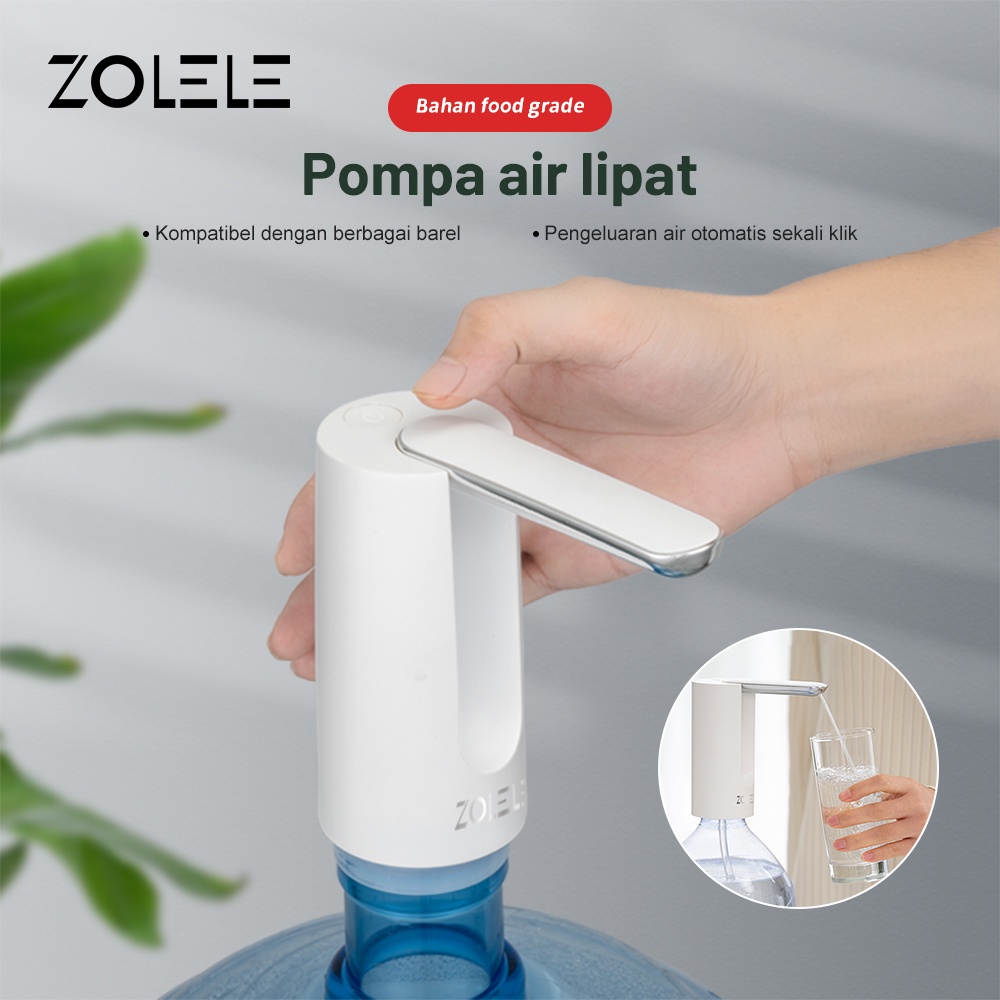 Xiaolang Water Pump, ZOLELE Dispenser Air Listrik, Pompa Air Galon Lipat, Dispenser Air Isi Ulang Nirkabel, Pompa Air Listrik Portabel