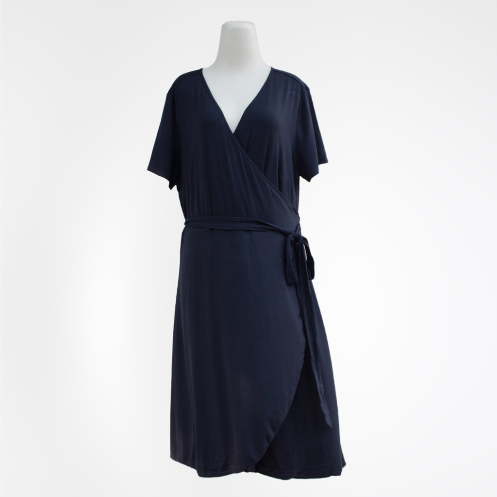 DRESS JUMBO | LOFT KIMONO DRESS NAVY | BIG SIZE DRESS