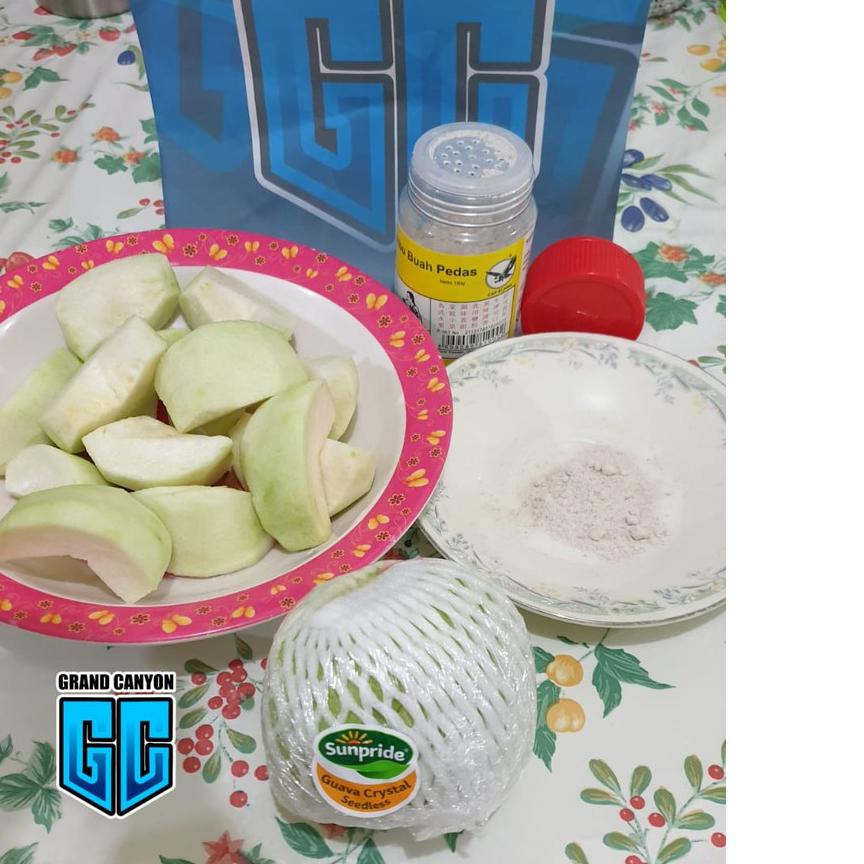 

9.9 HARGA GROSIR bumbu rujak garam buah jambu kristal rasa kiamboi kemasan per botol
