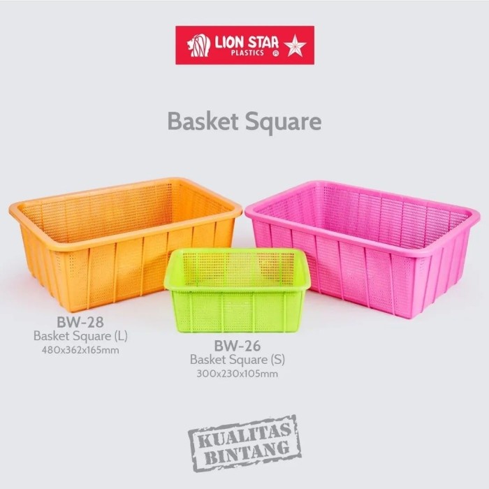 Keranjang Square Basket Large BPA Free Lion Star