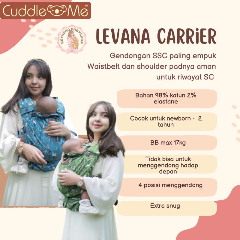 Cuddle me levana gendongan bayi depan perlengkapan bayi gendongan SSC Levana cuddle me Gendongan cud