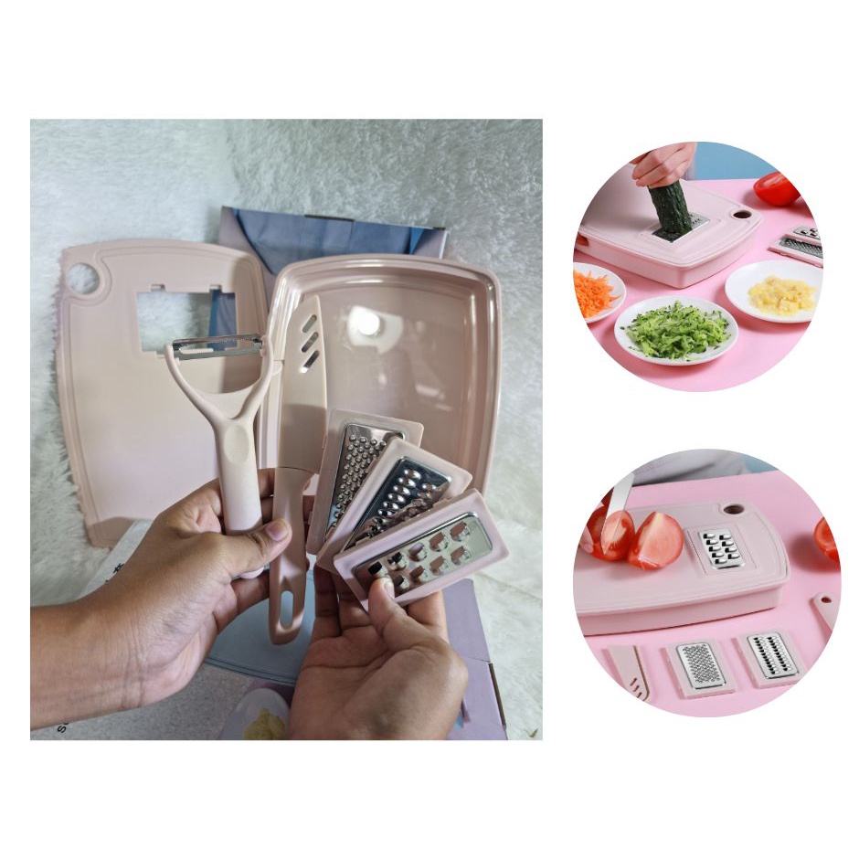 Special Americanocoffe01 Product | talenan serbaguna/ 7Pcs Pisau Set Parutan Multifungsi Alat Pemoto