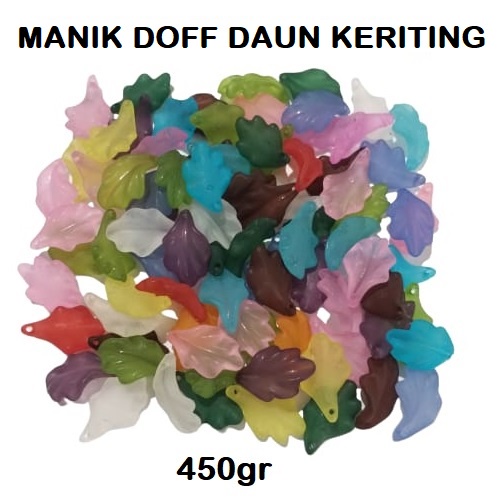 MOTE MANIK DOFF MOTIF DAUN KERITING / MOTE MANIK DAUN GELOMBANG CINTA HARGA /450gr