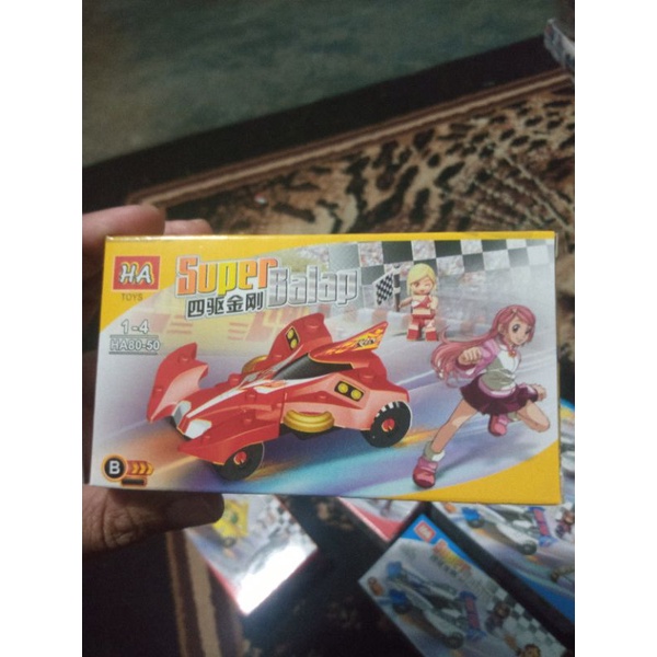 Lego mini 4wd ukuran kecil gambar di box sama isi kadang beda