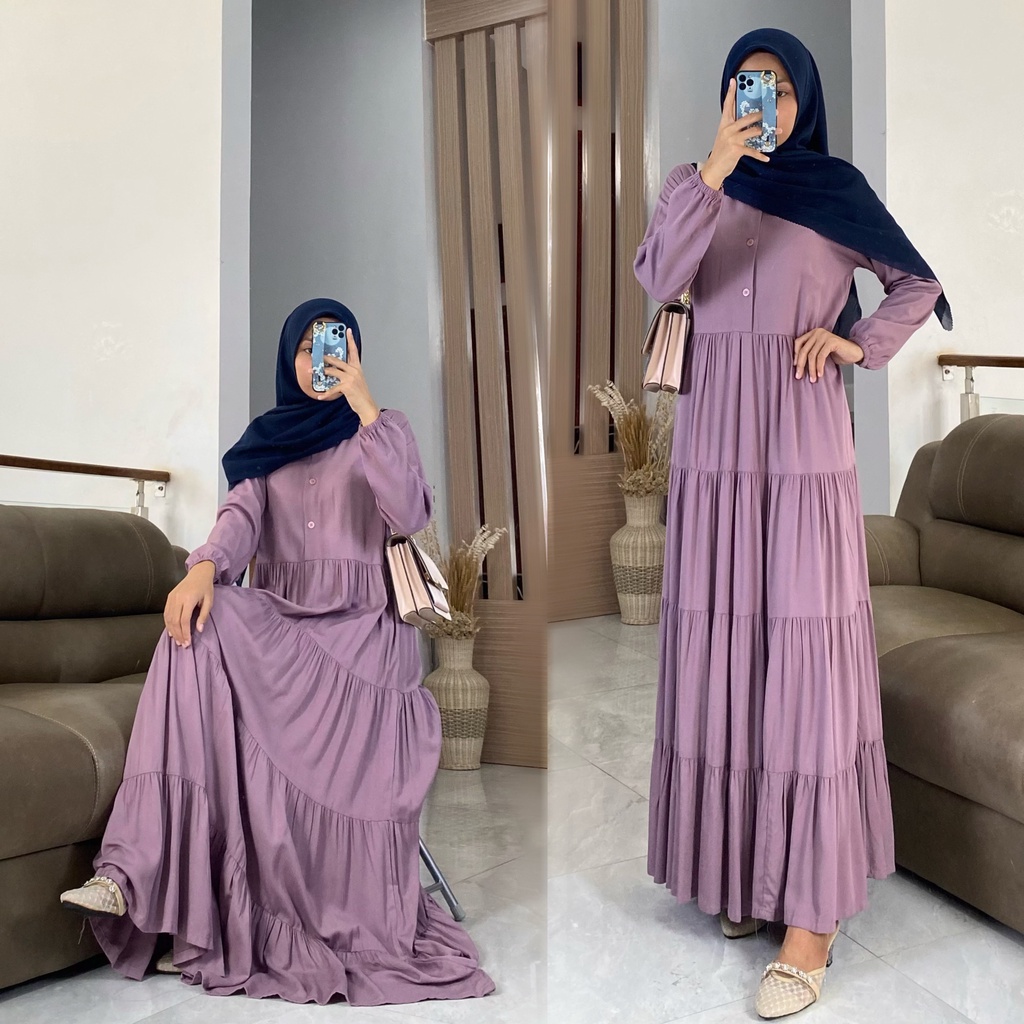 AYANA DRESS by ZALFA OUTFIT / dress polos/ gamis rayon