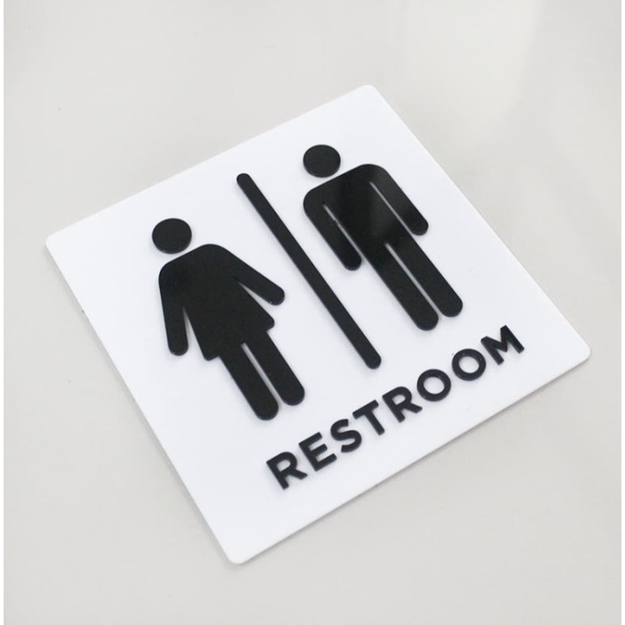 

SIGN BOARD AKRILIK TIMBUL 20X20 TOILET SIGN ACRYLIC SIGN