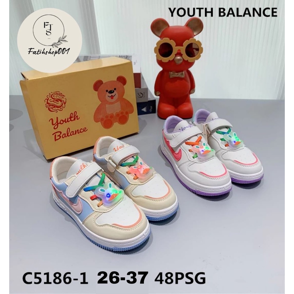 Sepatu sneaker anak fashionable dan Trandy C5186-1 (26-37) Sepatu anak kekinian Terlaris