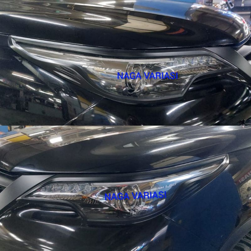 GARNISH LAMPU FORTUNER 2016+2019 COVER LAMPU FORTUNER 2016