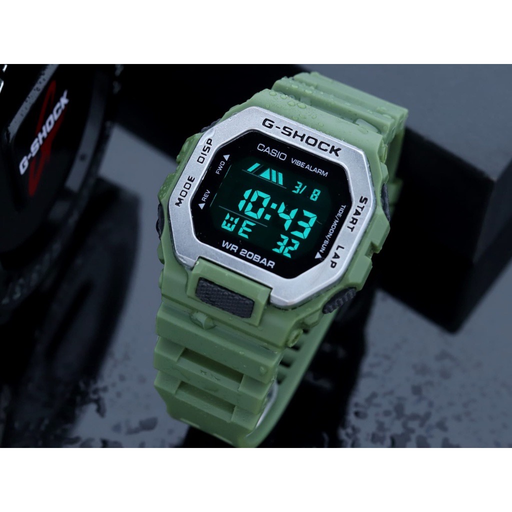 G Shock GBX-100 Jam tangan digital pria &amp; anak anak anti air LED Sporty smartwatch alarm stopwatch