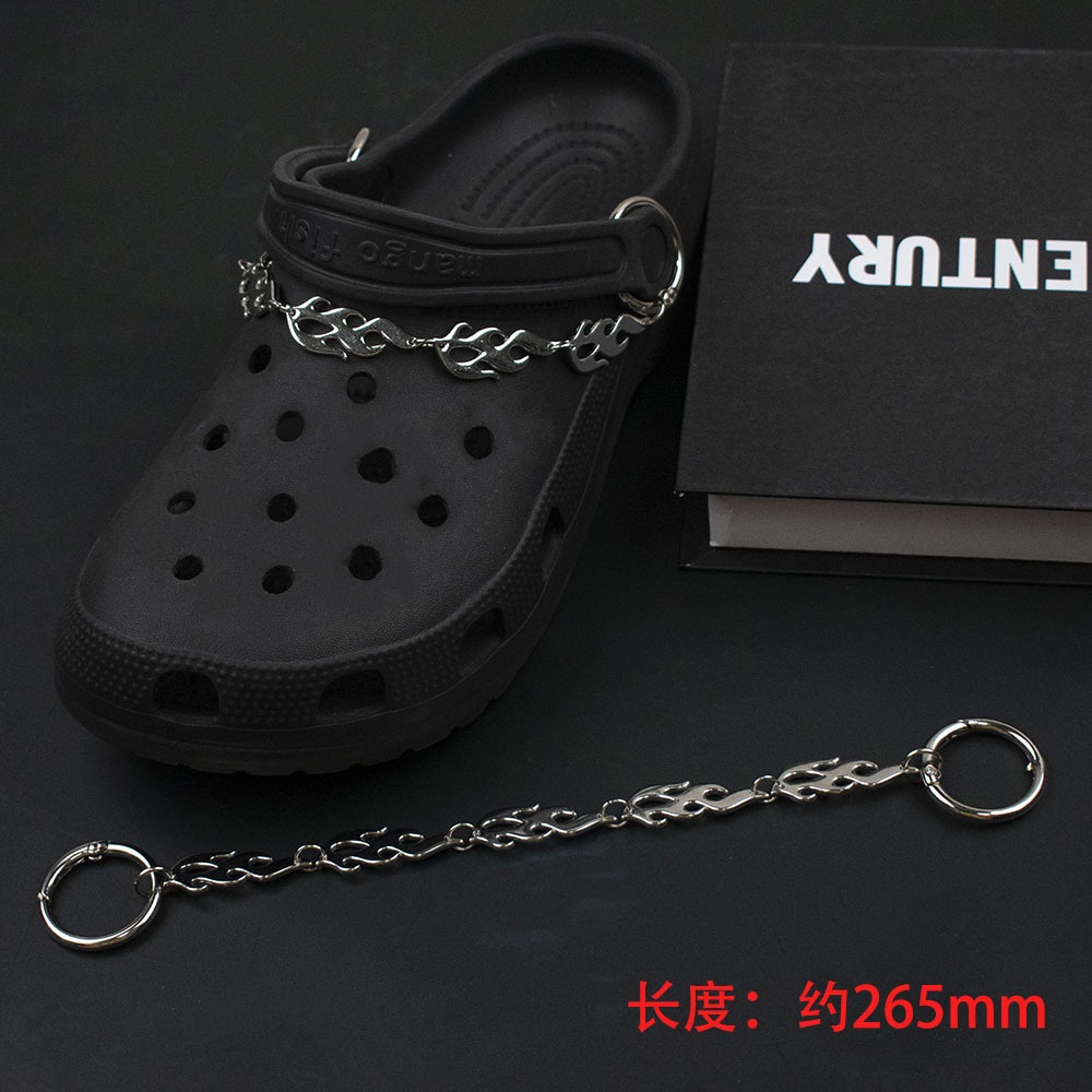 Rantai Sepatu Metal Duri Kuku Willow Gelap Punk | Jibbitz Untuk Crocs