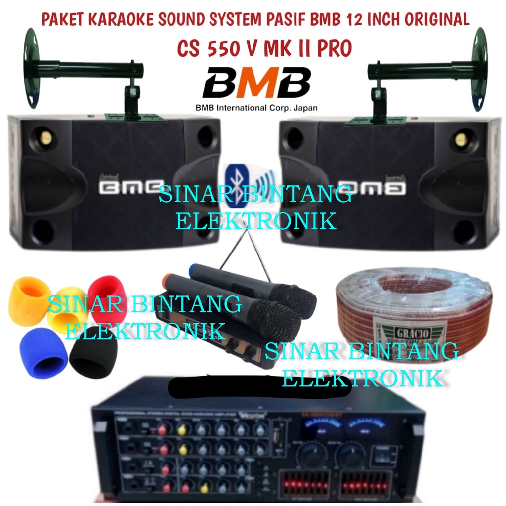 paket karaokey BMB 12 inch cs 550 v MK II pro CS 550V MKII PRO cs550vmkII pro BMB original