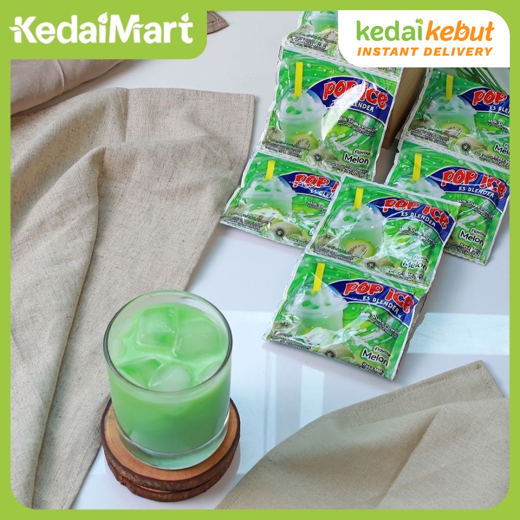 

Pop Ice Minuman Es Blender Rasa Melon 10 Pcs X 25 Gram