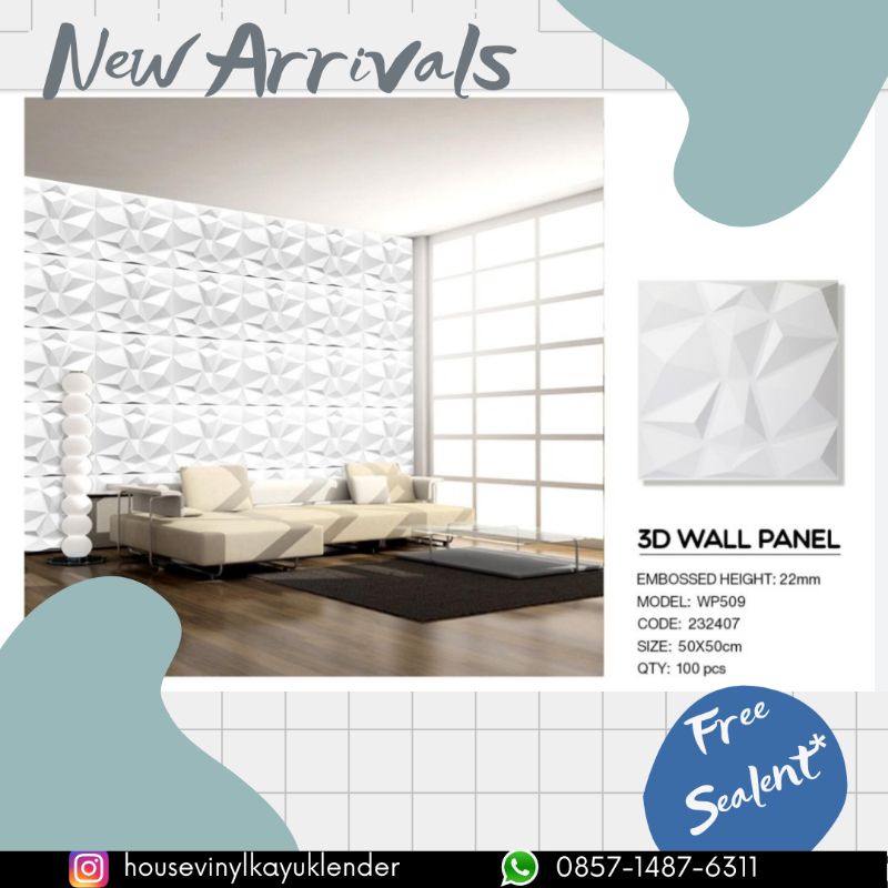 wall panel WP-509 3D wall panel untuk dekorasi kantor