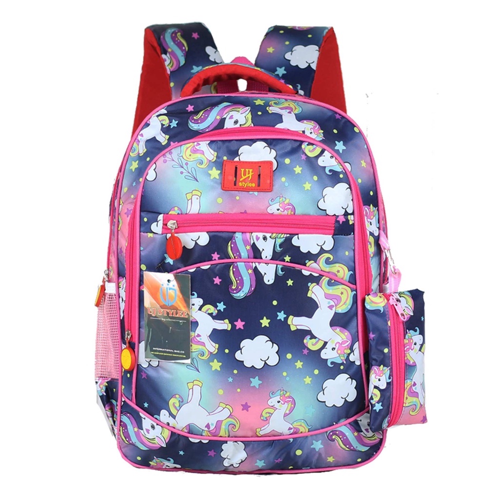 Tas Ransel Unicorn UJ Stylee Keren Cantik Backpack Gendong Anak Perempuan TK SD Lucu Imut Gambar Kartun