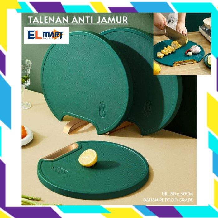 Talenan Anti Jamur Multifungsi Telenan Bulat 2in1 Cutting Board CUB01