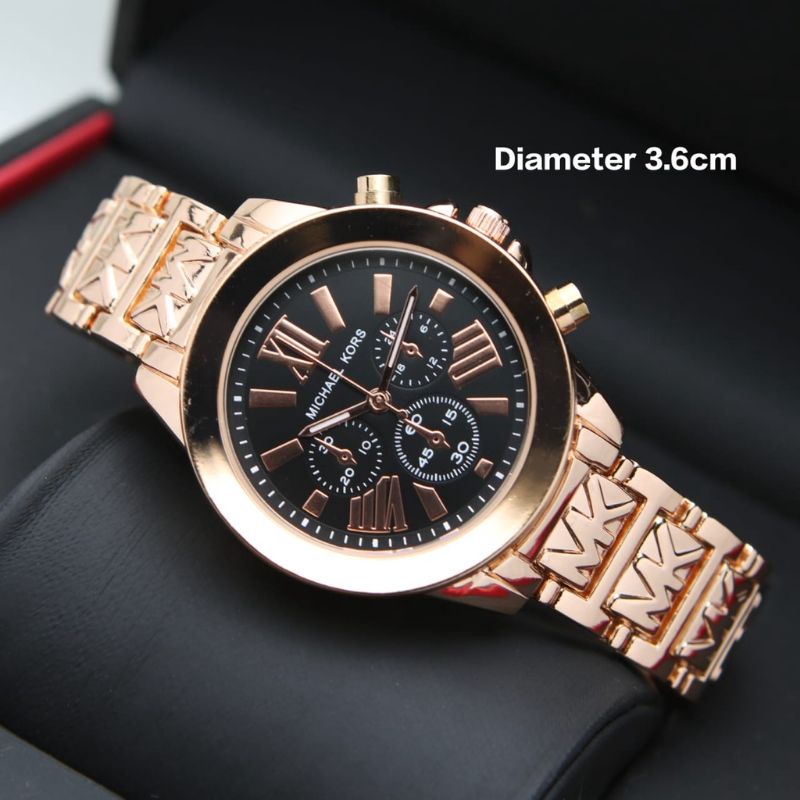 JAM TANGAN FASHION PRIA WANITA MK SILAT FREE BOX DIAMETER 3,6 CM JAM TANGAN CEWEK COWOK MURAH