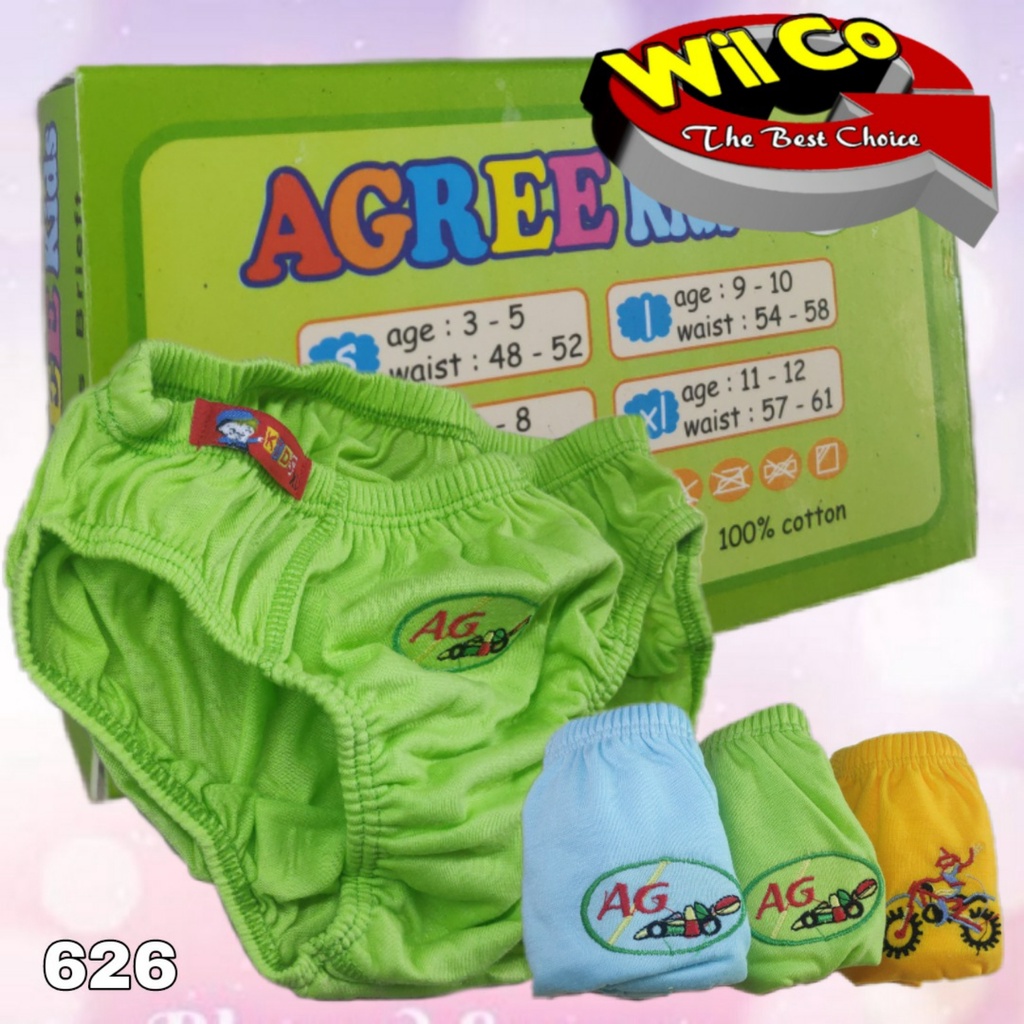 K626 - (Harga 1Pcs) CELANA DALAM ANAK PAKAIAN DALAM ANAK COWOK TAFT KIDS SIZE S - XL