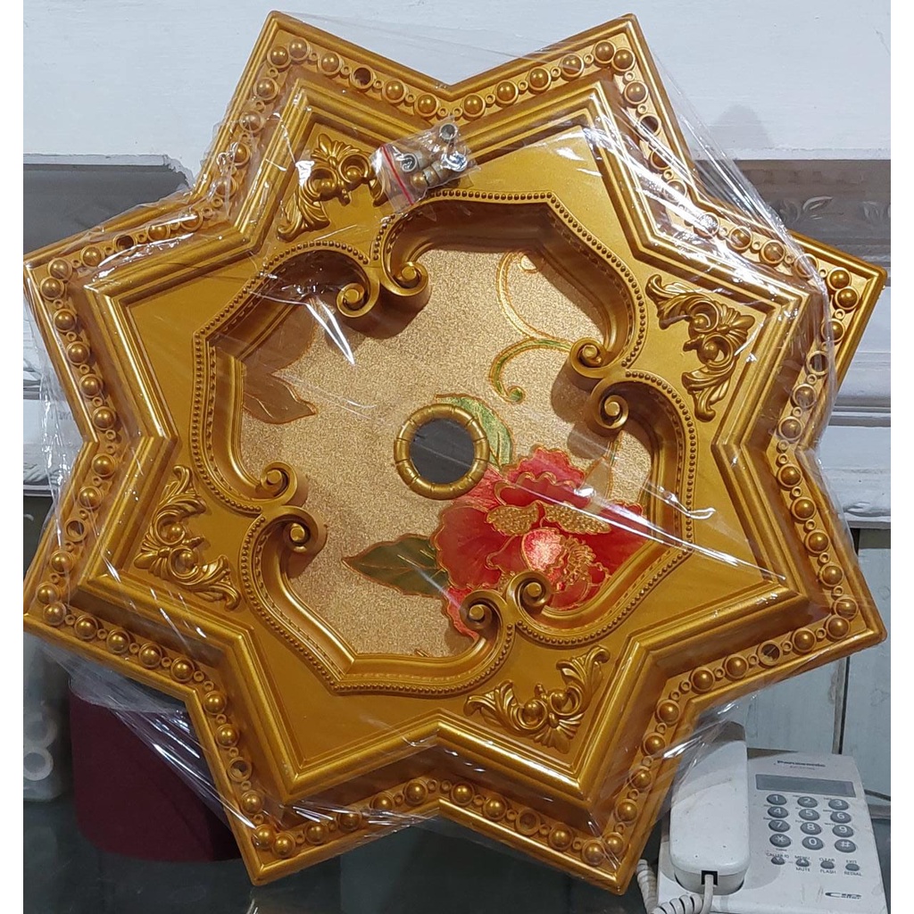 ORNAMEN LAMPU PLAFON PVC 60 CM X 60 CM