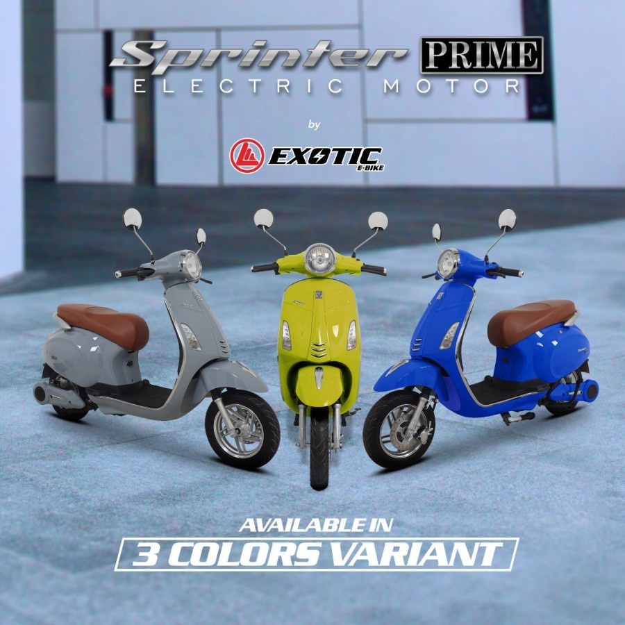 EXOTIC E-MOTOR SPRINTER PRIME MODEL VESPA GARANSI RESMI