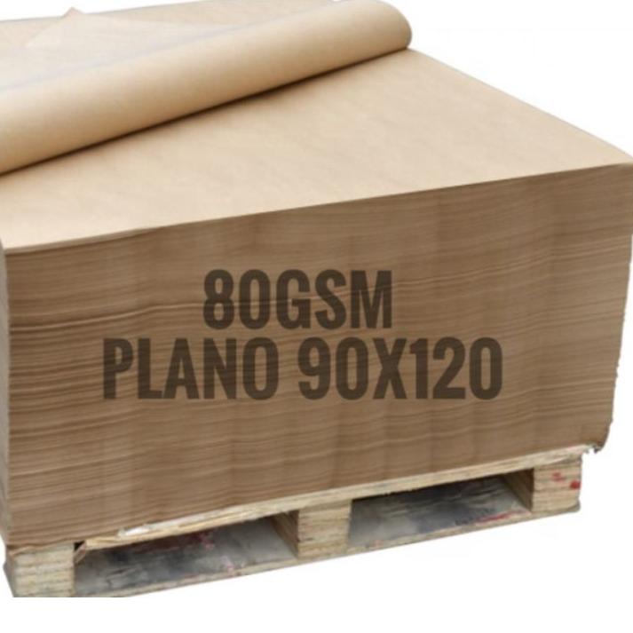 

QWF-72 10 Lembar Kertas Samson Coklat 80gsm Ukuran Plano 90x120 Kertas Packing Craft [248]