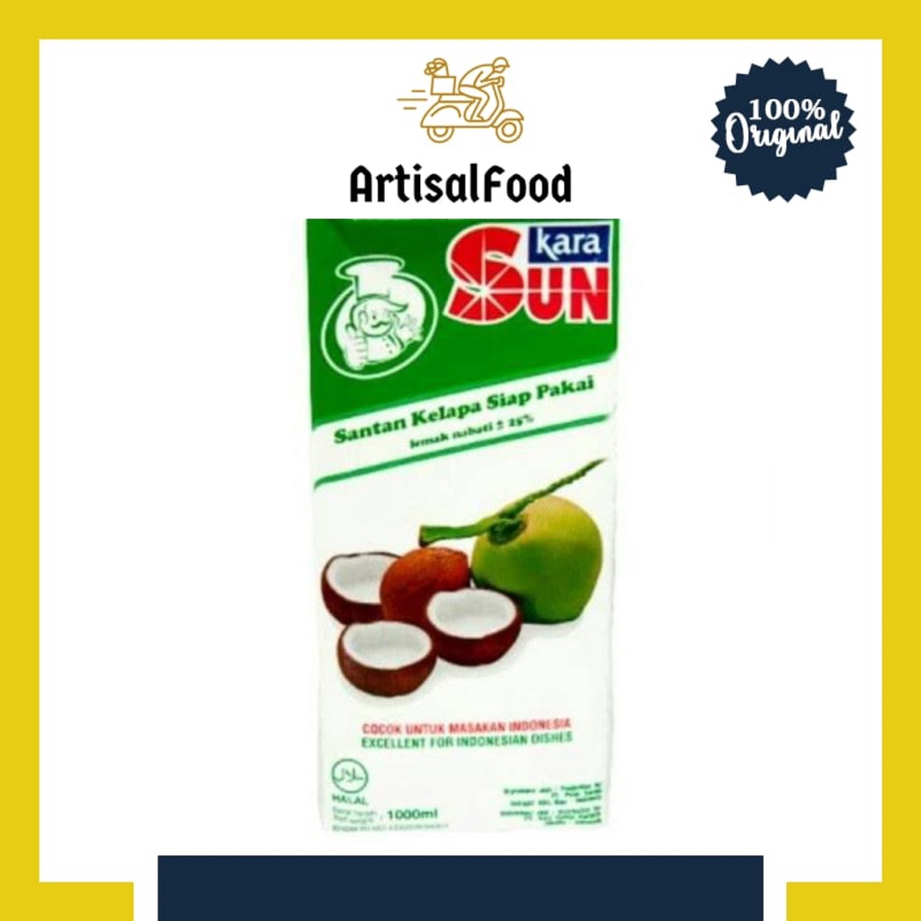 

(1 lLITER) SUN KARA CAIR ORI santan cair sunkara