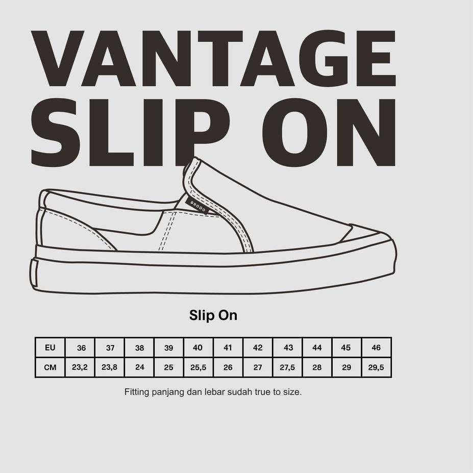 Paling Diminati BRODO - Sneakers Vantage V.2 Slip On Black WS