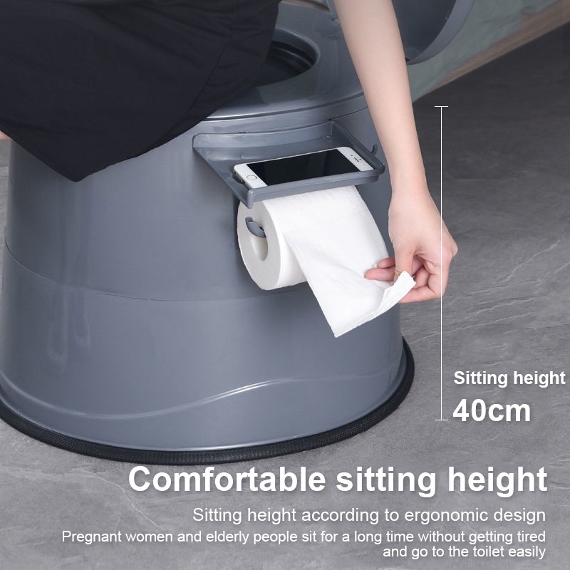 WC Duduk Portable Pispot Kursi Toilet Duduk Toilet Kursi Pispot Lansia Kursi Pispot Ibu Hamil toilet training Potty chair anak