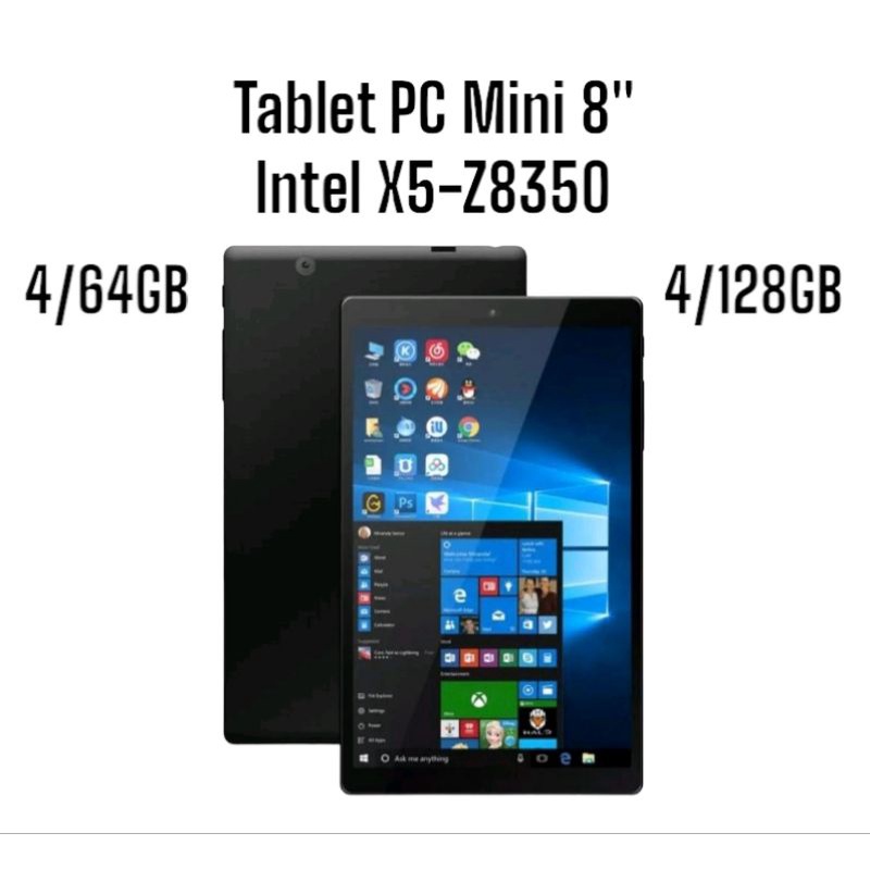 Tablet PC Mini 4/64GB atau 4/128GB Intel X5-Z8350 8&quot; FHD Windows 10 Pro