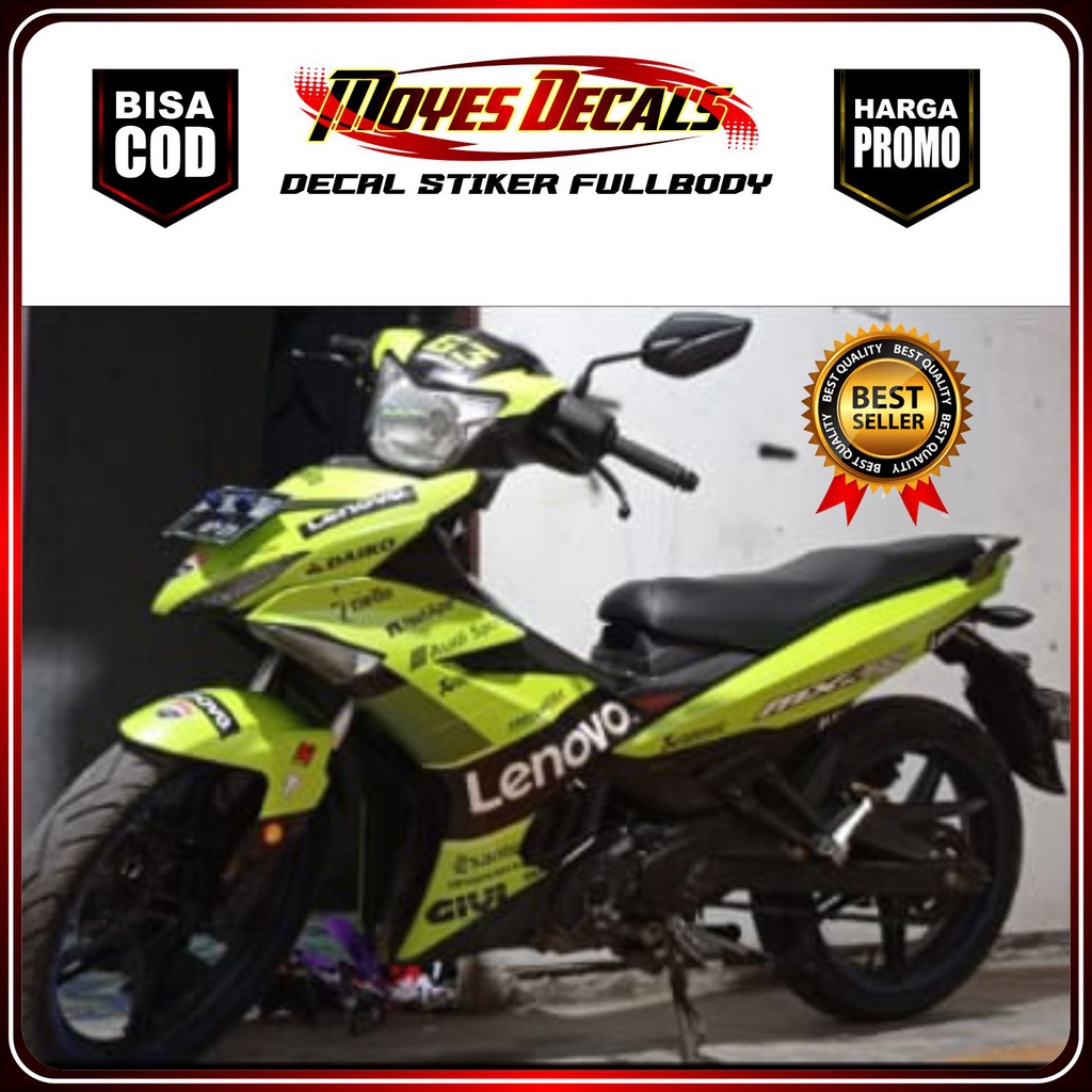 Bisa COD ⭐⭐⭐⭐⭐Decal Stiker full body New MX KING 150 LENOVO Hijau stabilo